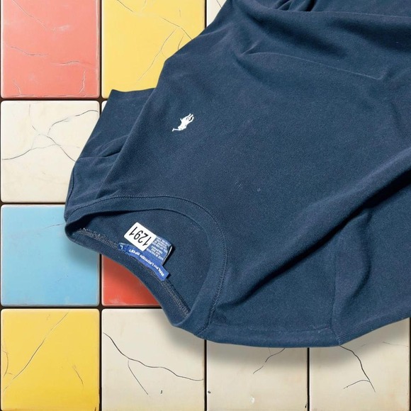 VTG Ralph Lauren Sport Tee Y2K Womans M Black Pony Polo Preppy Crewneck T-Shirt - Picture 6 of 8
